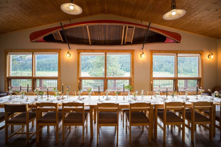Mount Engadine Lodge Wedding Reception Table